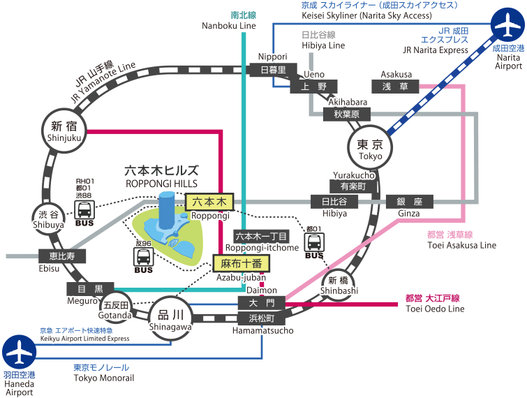 アカデミーヒルズエントランス地図