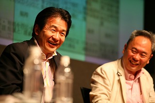 竹中平蔵さん(左)、冨山和彦さん(右)