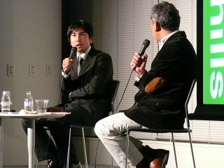 渡辺大樹氏(左)米倉誠一郎(右)