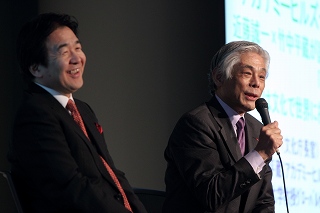 竹中平蔵氏(右)近藤誠一郎氏(左)