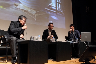 南條史生(左)中田英寿氏(中央)栗林隆氏(右)