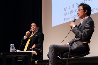 画像左:竹中平蔵(アカデミーヒルズ理事長/慶應義塾大学教授 グローバルセキュリティ研究所所長) 同右:姜尚中(東京大学大学院情報学環 現代韓国研究センター長)